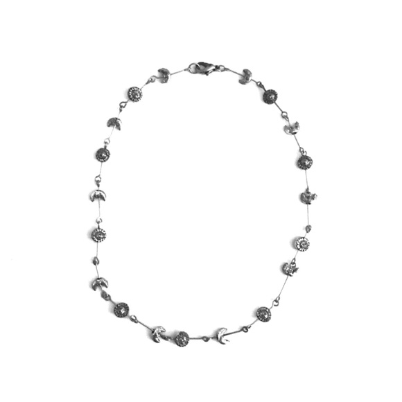 Jewelry - Dainty Silver Celestial Sun and Moon Necklace